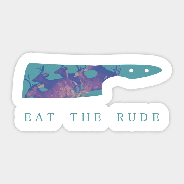 hannibal - eat the rude Sticker by ciciyu